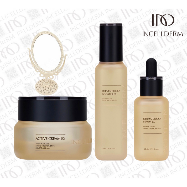 내일도착 보장정품QR 확인 인셀덤 3종 부스터 세럼 엑티브크림 EX 공주거울 원빈화장품 INCELLDERM, 1개 내일도착 보장정품QR 확인 인셀덤 3종 부스터 세럼 엑티브크림 EX 공주거울 원빈화장품 INCELLDERM, 1개