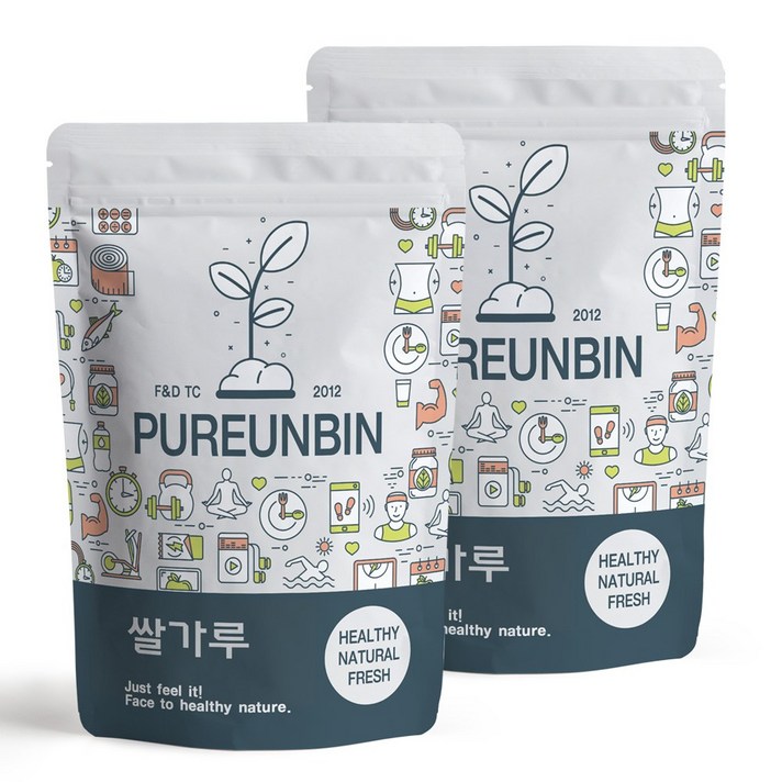  푸른빈 쌀 가루 분말 국내산, 2개, 1kg 