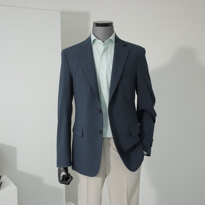 리버클래시 남성자켓  베이직 싱글 자켓 멜란지 다크그린 LKS24313DR