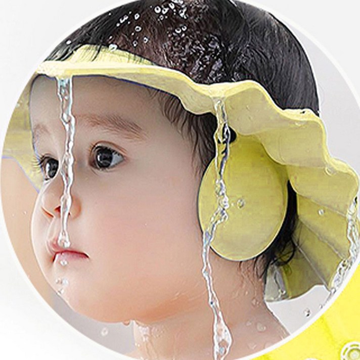 에뜨앙쥬 버블가드 길이조절 귀마개 샴푸캡, 귀마개형, 옐로우, 1개