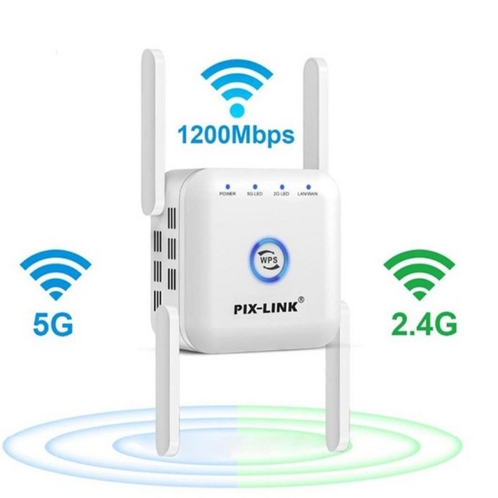와이파이 증폭기 신호 인터넷 증폭기 듀얼 라우터 5G2.4G WiFi 리피터 라우터 홈, 미국 플러그, 화이트 2.4G 5G AC24