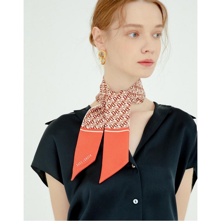 닥스 [21FW 닥스 ACC 여성]실크 코랄 DD 패턴 트윌리 스카프_DCSC1F914C2