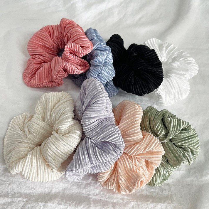 여성 펄 헤어슈슈 곱창 밴드 머리끈 8개세트