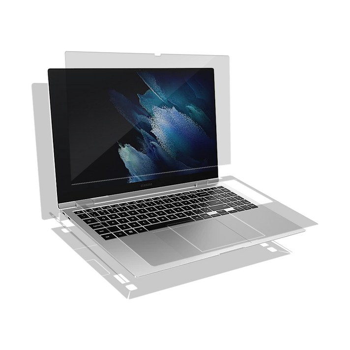 갤럭시북2 15인치 고광택강화 액정외부보호필름 2매 NT750XED NT750XEE, 1세트