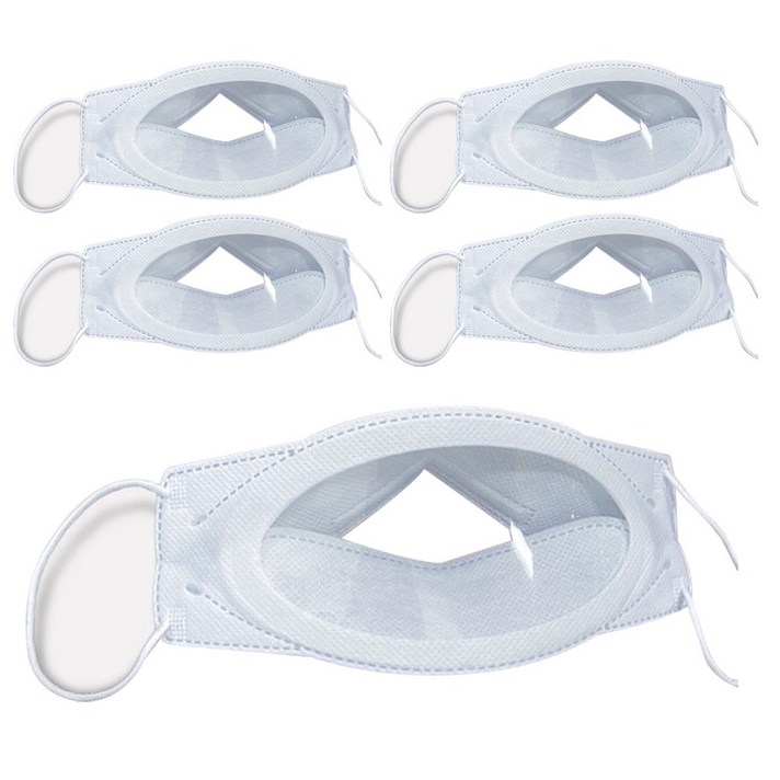 입투명 마스크 립뷰 마스크 냄새없고 김서림없는 마스크, 대형5개