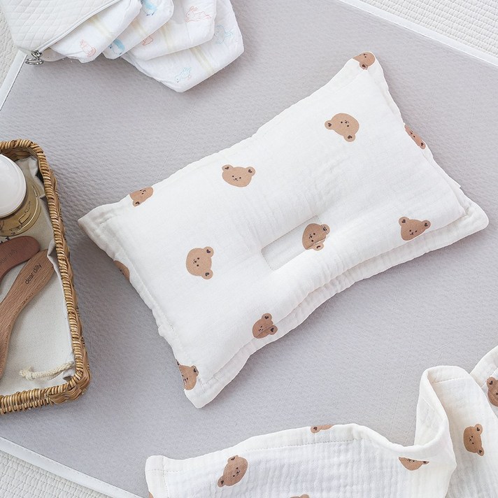  돗투돗 동물친구들 짱구 프린팅 말랑베개 아기베개, 해피돗꼼-말랑베개, 1개 