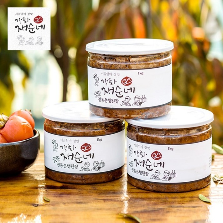 강화특산물 된장찌개 재래 전통 구수한 시골 집된장 600g, 1100g 1병