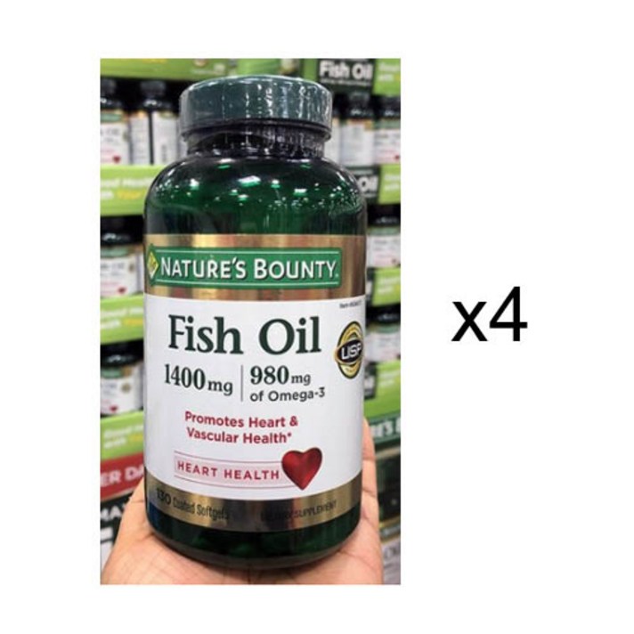Natures Bounty 피시오일 Fish Oil 1400 mg 130정 4병