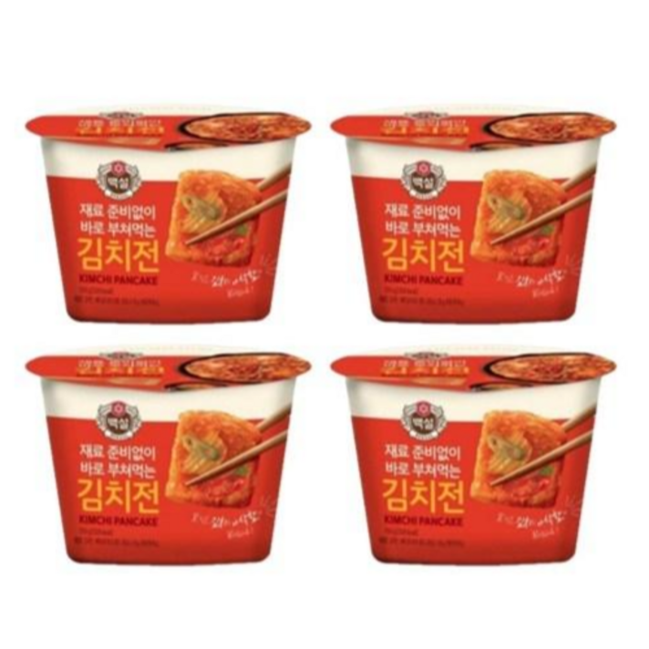 CJ 백설 컵전 감자전/김치전 외 특별 구성, 003. 쿠킷 김치전 210gx 4