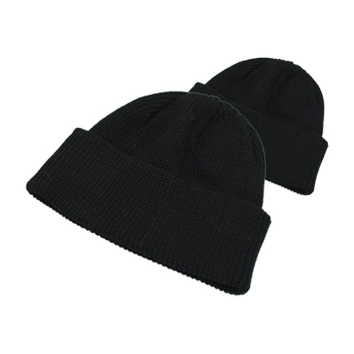 마인드맵 코튼 무지개 비니 데일리 남녀공용 무지 베이직 모자 2개 세트