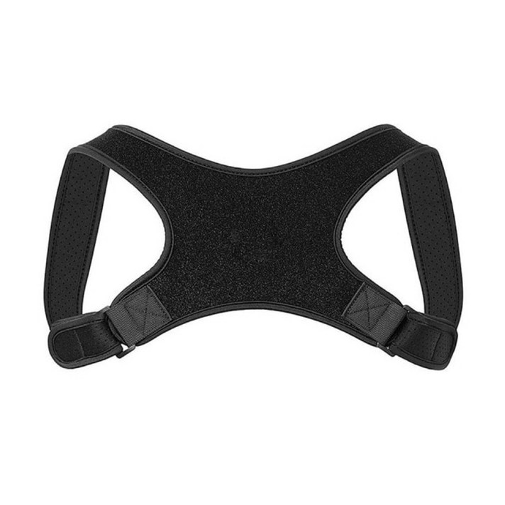 자세 교정기 허리 다리 Getinfit 척추 보호 등 어깨 교정 밴드 향유 통증 완화, 블랙 3, XL