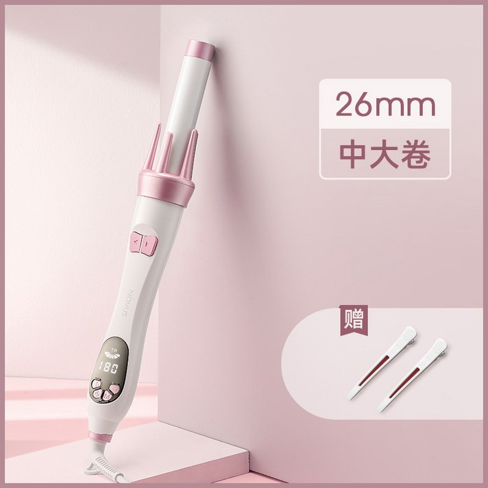 차홍고데기 오토롤링 볼륨 미용실 스타일러 컬러 컬링 노버스노 웨이브 헤어 스틱 퍼머, 벚꽃 파우더