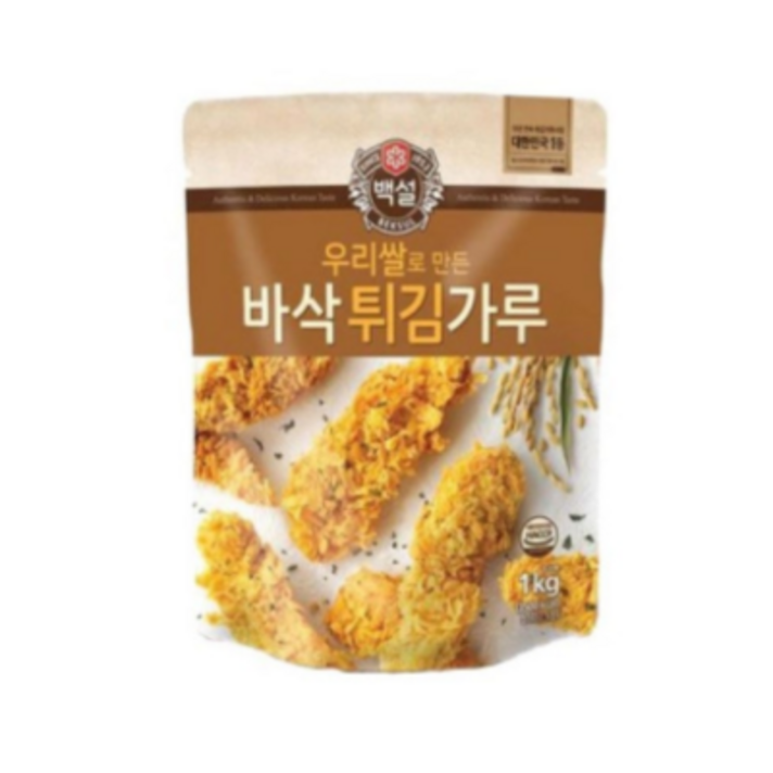 백설 우리쌀로 만든 바삭 튀김가루, 1kg, 30개
