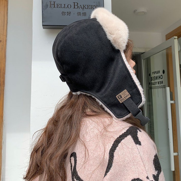 리코리코 스웨이드 귀달린털모자 귀달이 귀도리 남녀공용 방한모