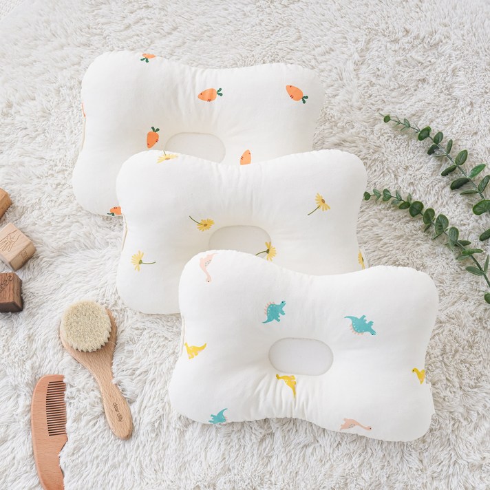  마롤로뜨 유아용 프린팅 낮은 짱구베개, 달콤튤립, 1개 