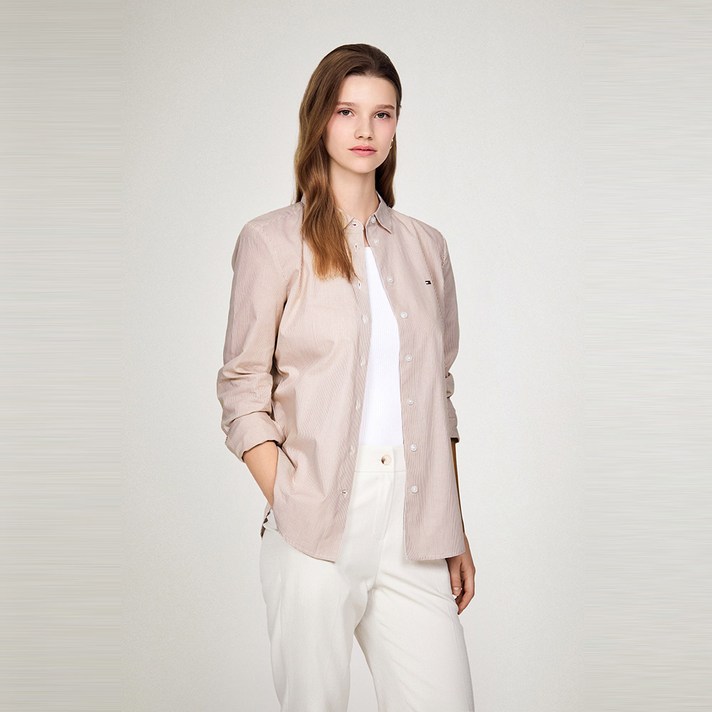 타미힐피거 스트라이프 레귤러핏 셔츠 T22E6WSH030WT20C7