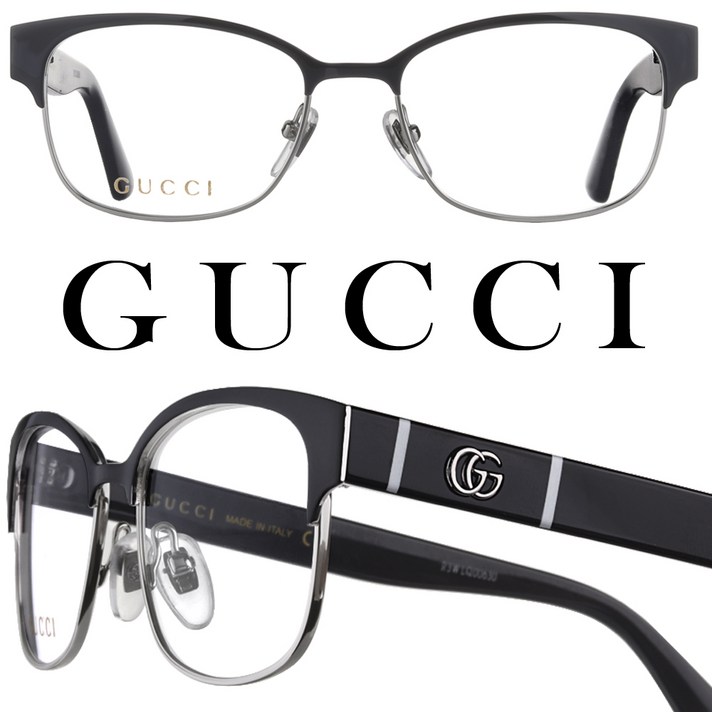 구찌안경테 GG0751O-001 블랙 사각 작은안경