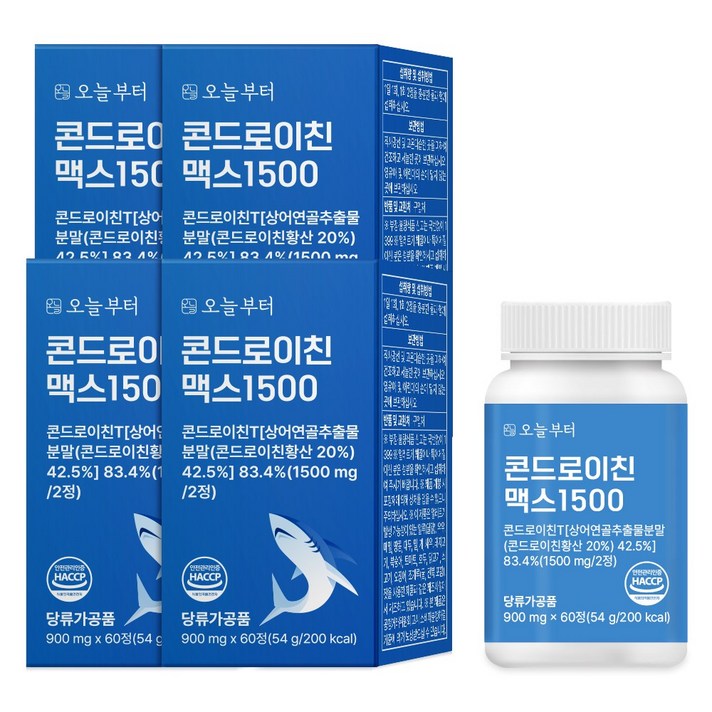  오늘부터 콘드로이친 맥스 1500 상어연골, 4개, 60정 