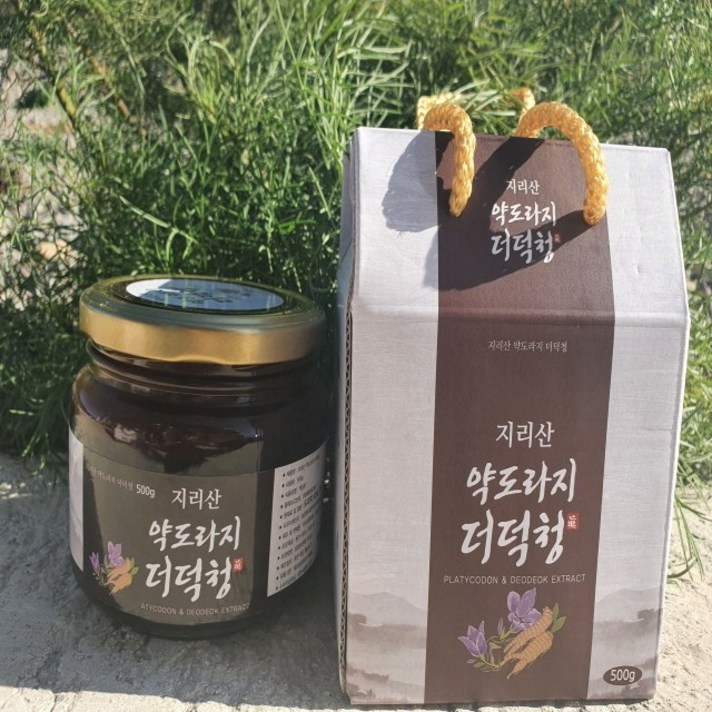 [지리산 동의촌] 지리산 6년 장수 도라지 약도라지 더덕청(500g), 500g, 1개