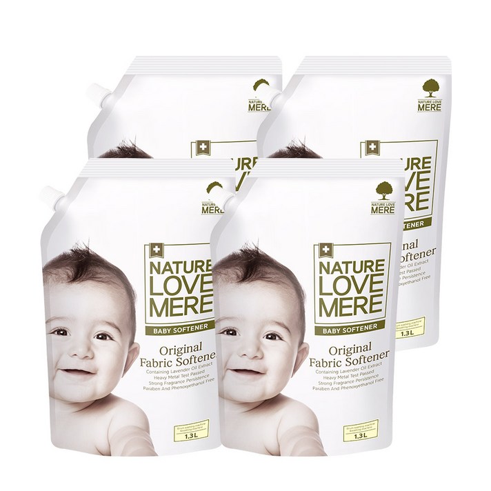 네이쳐러브메레 오리지널 유아 섬유유연제 허브가든향 리필, 4개, 1300ml