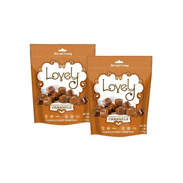 Lovely Co 카라멜 2팩 Soft and Chewy Caramels, One Color, One Size