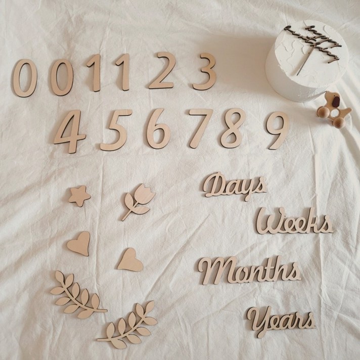 50일 우드토퍼 우드아기성장카드 셀프촬영 촬영소품 신생아 숫자토퍼 디데이우드토퍼 아기셀프촬영 기념일 셀프 본아트 출산선물 신생아선물 셀프백일상 백일상 임신선물 아기100일 베이비