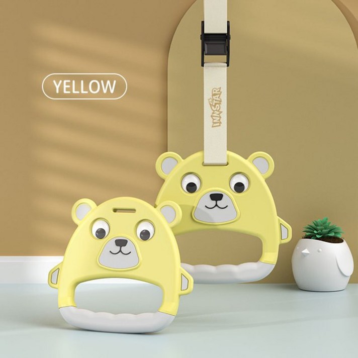 INNSTAR 체조 반지 미끄럼 방지 훈련 피트니스 반지 홈 실내 수평 바 풀업 스트레칭 크로스 핏, [02] Yellow, 노란색