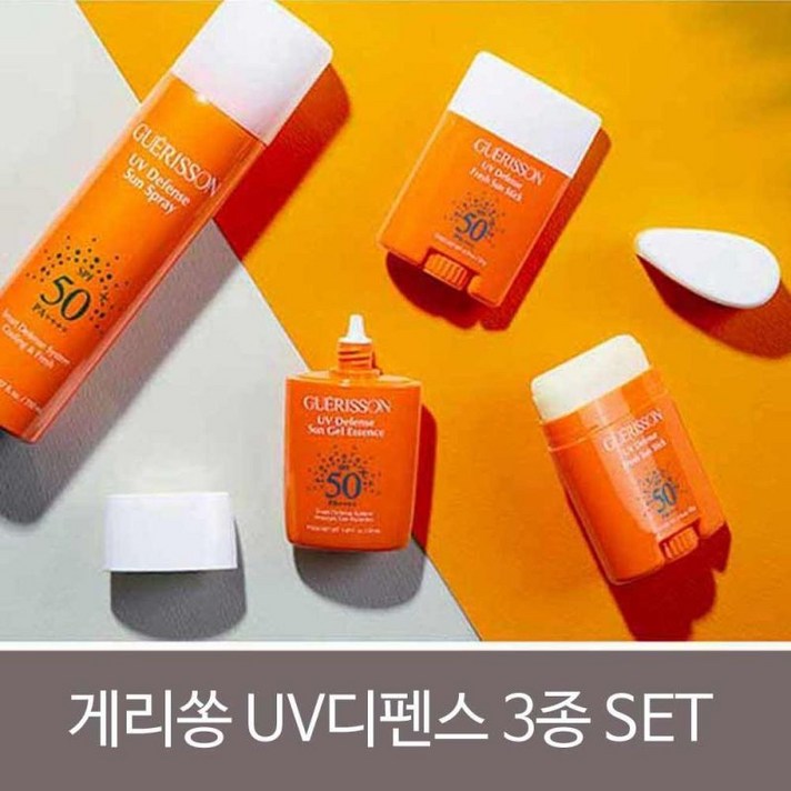 클레어스코리아 게리쏭 UV디펜스 프레쉬 선케어 세트, 1