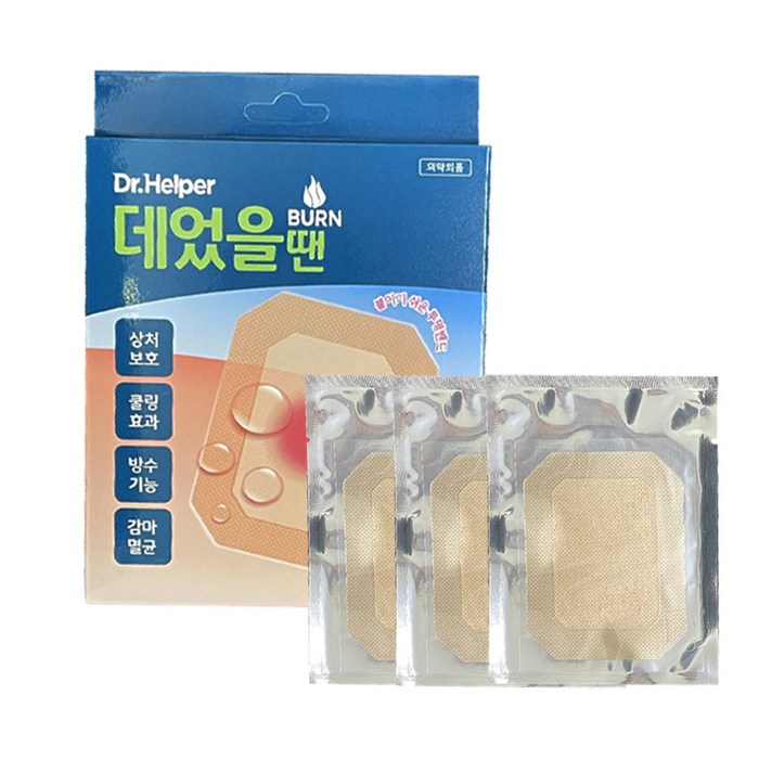 닥터헬퍼 데었을땐 대형 피부 화상 흉터 상처습윤밴드 재생 하이드로콜로이드 드레싱밴드, 1개