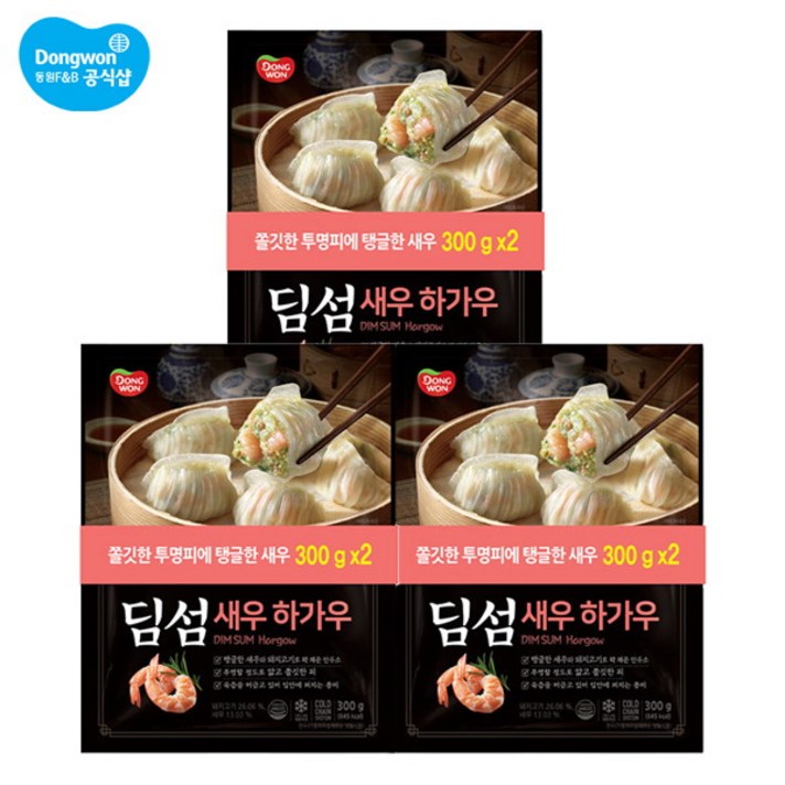 [동원 F&B] 동원 딤섬 새우하가우 300g x 6봉, 상세 설명 참조