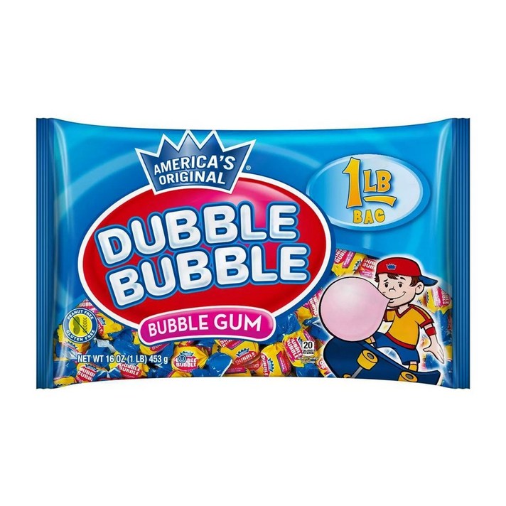 [미국 직배송]더블버블 메이저리거 츄잉 버블껌 453g Dubble Bubble Chewing Gum, 1개