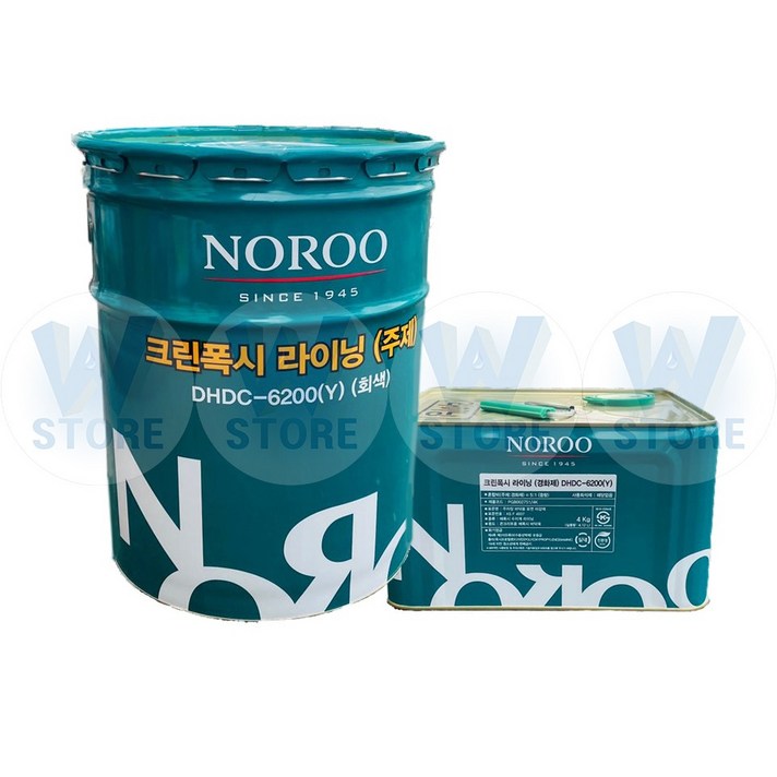 바닥 에폭시페인트 중도 무용제 주차장 창고 노루페인트 크린폭시 라이닝 회색 24KG, 크린폭시 코팅 녹색 16KG