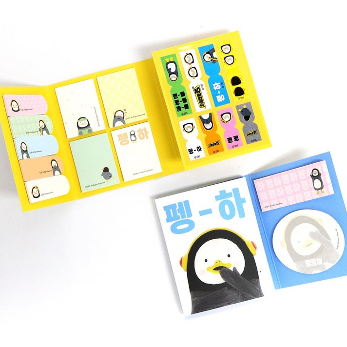 자이언트펭 공식 펭수 4단 점착 메모, White