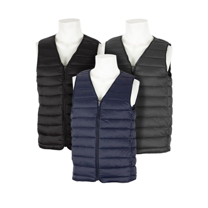 다하리 V넥 경량 패딩 조끼 방한조끼 겨울조끼 작업복 근무복 외출복