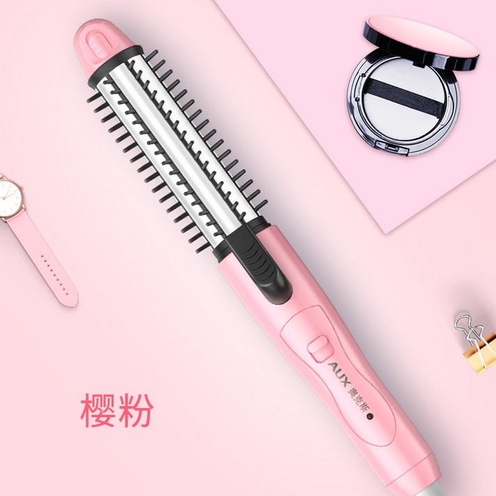 앞머리펌 소형 차홍볼륨컬러 파마 볼륨고데기, 핑크(쓰리인원)