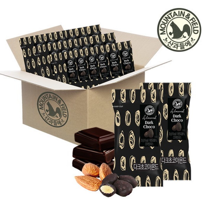  [산과들에] 설선물 다크초콜릿아몬드x100봉/견과류 견과 초코볼, 상세 설명 참조, 상세 설명 참조 