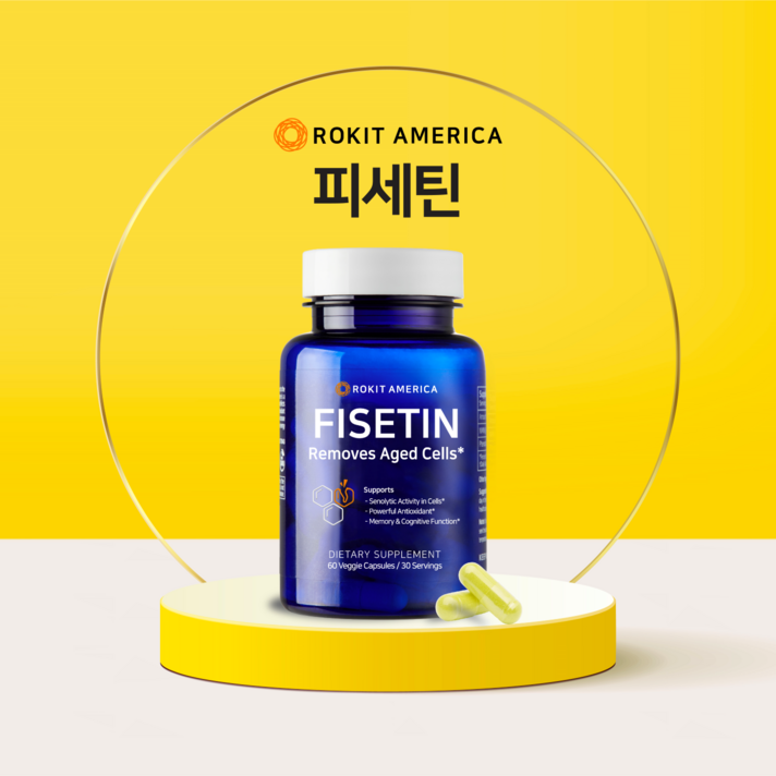 로킷아메리카 고순도98% 피세틴+바이오페린+비타민 C 복합제재, 60정, 1개