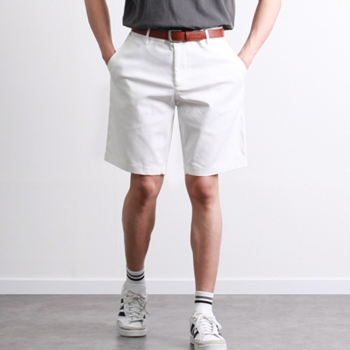 투뎃 남성용 데일리 치노 스판 5부 기본 면 반바지