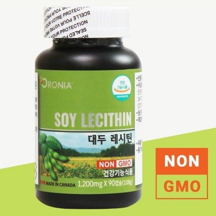 오로니아 대두 레시틴 NON GMO 1200mg 90캡슐, 단품