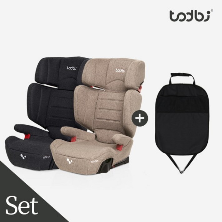 [토드비] 그랜드코쿤 ISOFIX 주니어카시트+킥매트 셋트, 베이지+킥매트