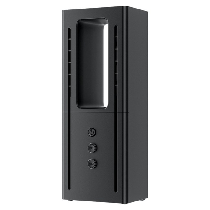 shangren 가정용 온풍기/냉풍기 사무실 전기 히터 미니 온냉풍기, 블랙