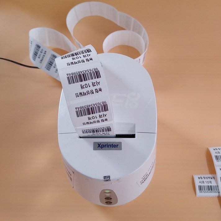 휴대용 블루투스 소형 바코드 라벨프린터 마트 식품, 콩라벨기