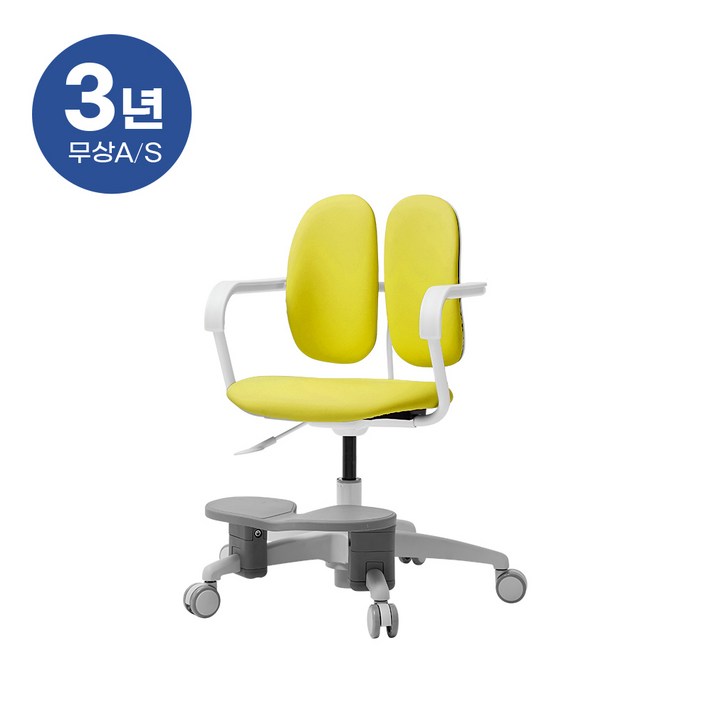 듀오백 밀키 228F 아동의자 회전중심봉+발받침 본사직영, 마일드핑크