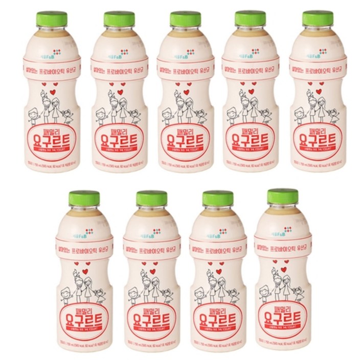 서울에프엔비 유산균 패밀리 대용량 요구르트 750ml x 9개