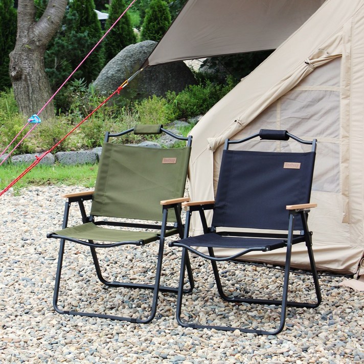 베스트웨이 이지폴딩 로우체어 일반형 확장형 2개, 확장형 블랙 + 로우 블랙