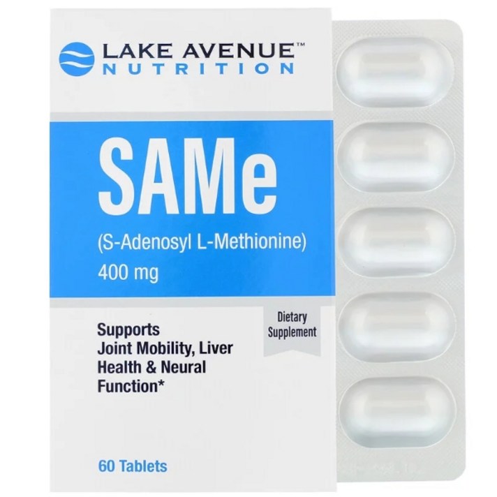레이크 애비뉴 뉴트리션 SAMe S 아데노 실 L 메티오닌 400 mg 60 정, 60개, 1
