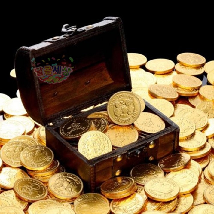  알버트 보물함 초콜릿 153g 스틴랜드 코인 금화 초콜렛 발렌타인데이선물, 6개 