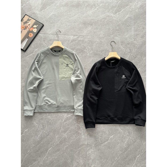 KAILAS 켈러라이트 남여공용 라운드넥 긴팔 기모 맨투맨 따뜻하고 통기성, 흡습성, 배한성 아웃도어 트레킹 맨투맨