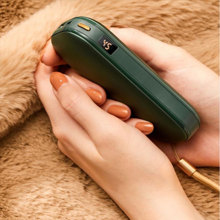 충전식 손난로 휴대용 보조배터리 usb 사무실 미니 핫팩 크리스마스선물, 그린