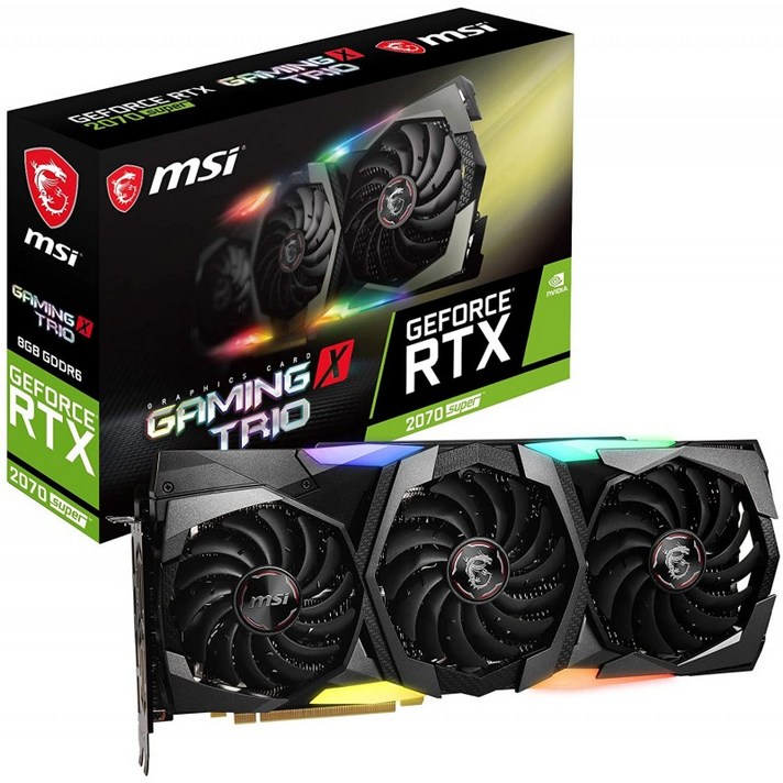 [해외] MSI GeForce RTX 2070 SUPER GAMING X TRIO그래픽 보드 VD7016 MSI그래픽 보드통판, 단일옵션